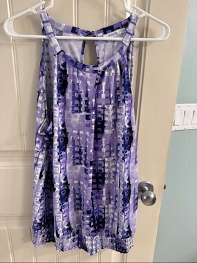 Ricki's Lavender and White Geometric Dress Tank Blouse